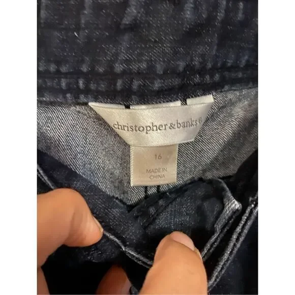 Christopher & Banks Embroidered Jeans Size 16 - Picture 4 of 5